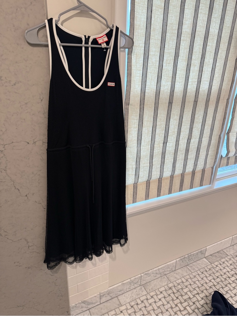 Hunter Black Dress with White Trim